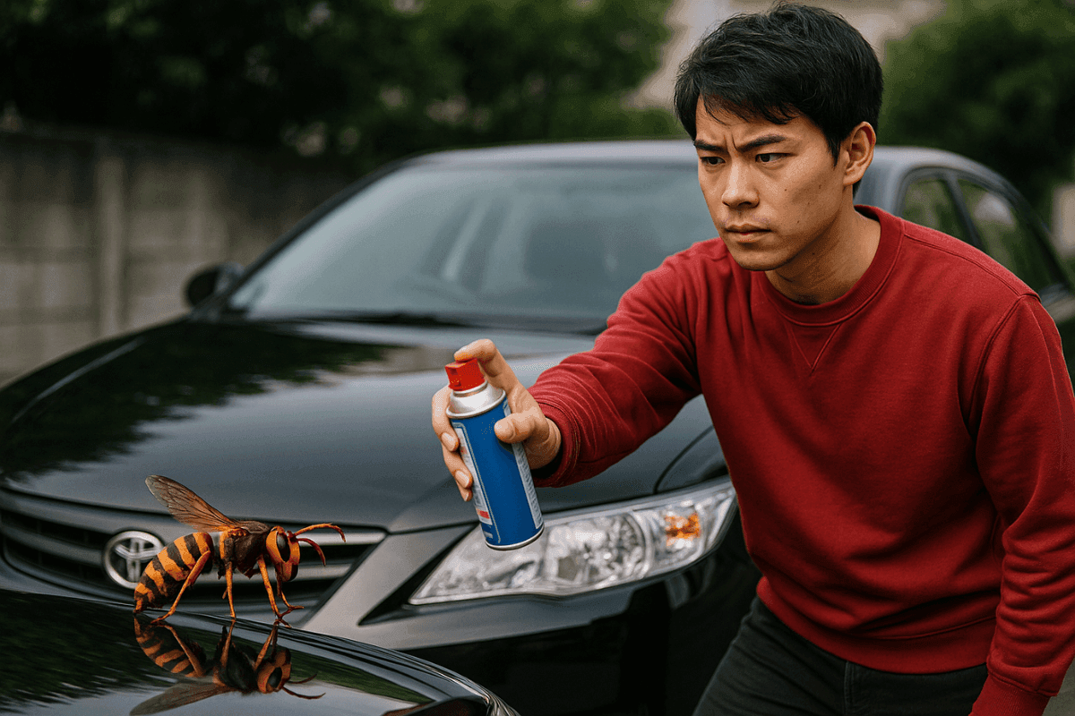 スズメバチが車に寄ってくる&毎日来るときの対処法