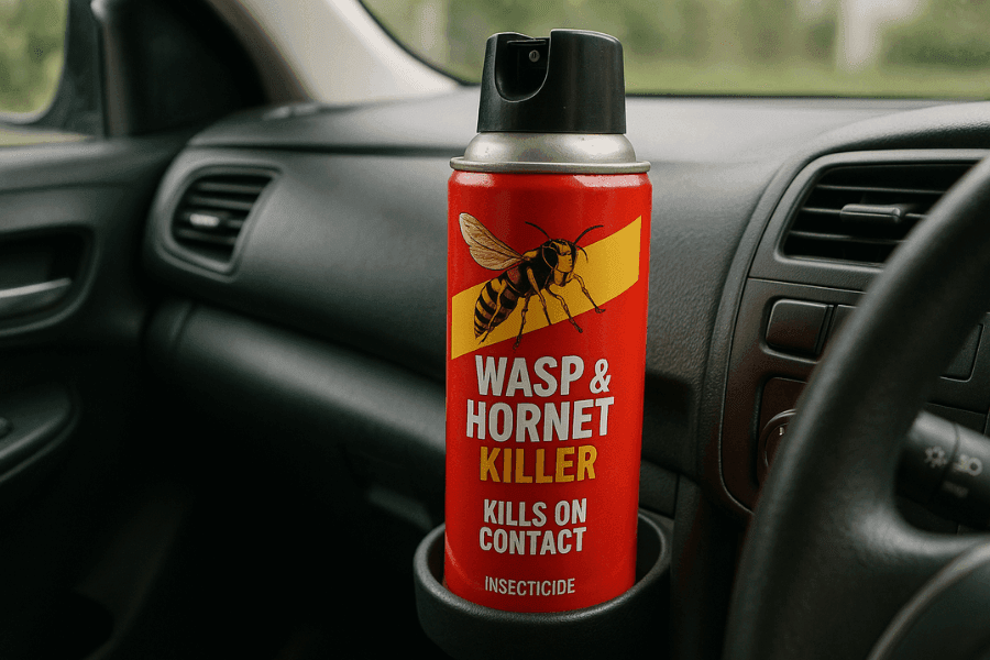 蜂を撃退するスプレーは車にも使えるのか?