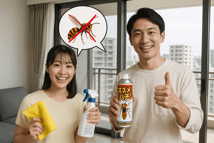 スズメバチがマンションの高層階やベランダに現れる原因と対処法