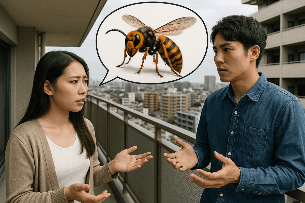 マンション高層階やベランダのスズメバチ対策とは