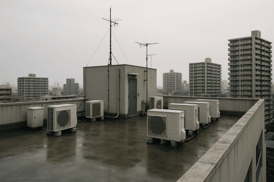 スズメバチがマンションの屋上に巣を作る可能性