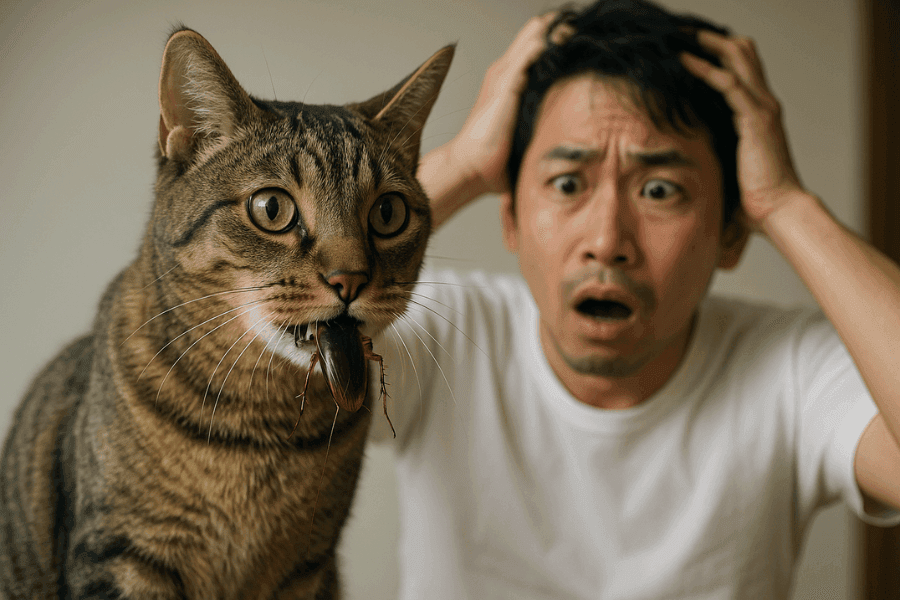 猫がゴキブリを飼い主のところに持ってくるのはなぜ？