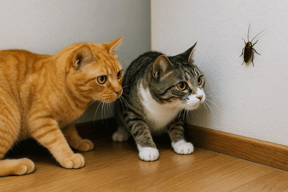 猫がゴキブリを捕まえる＆持ってくるのはなぜ？「食べる」を解決した後は