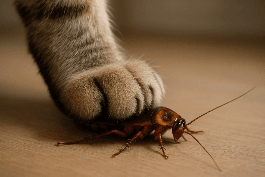 猫がゴキブリを捕まえるのはなぜ？行動の意味とは