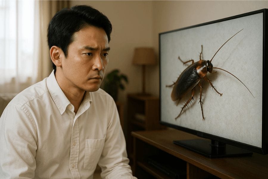 写真や動画でゴキブリに慣れる