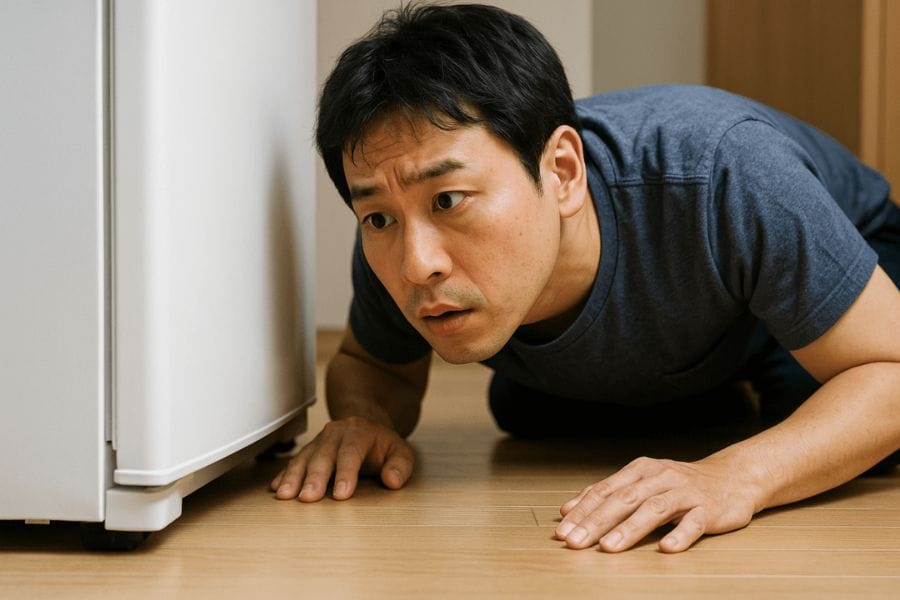 冷蔵庫下のゴキブリの生死の確認方法