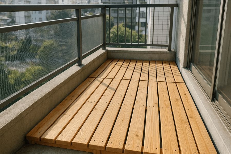 すのこを敷いてゴキブリの潜伏先をなくす