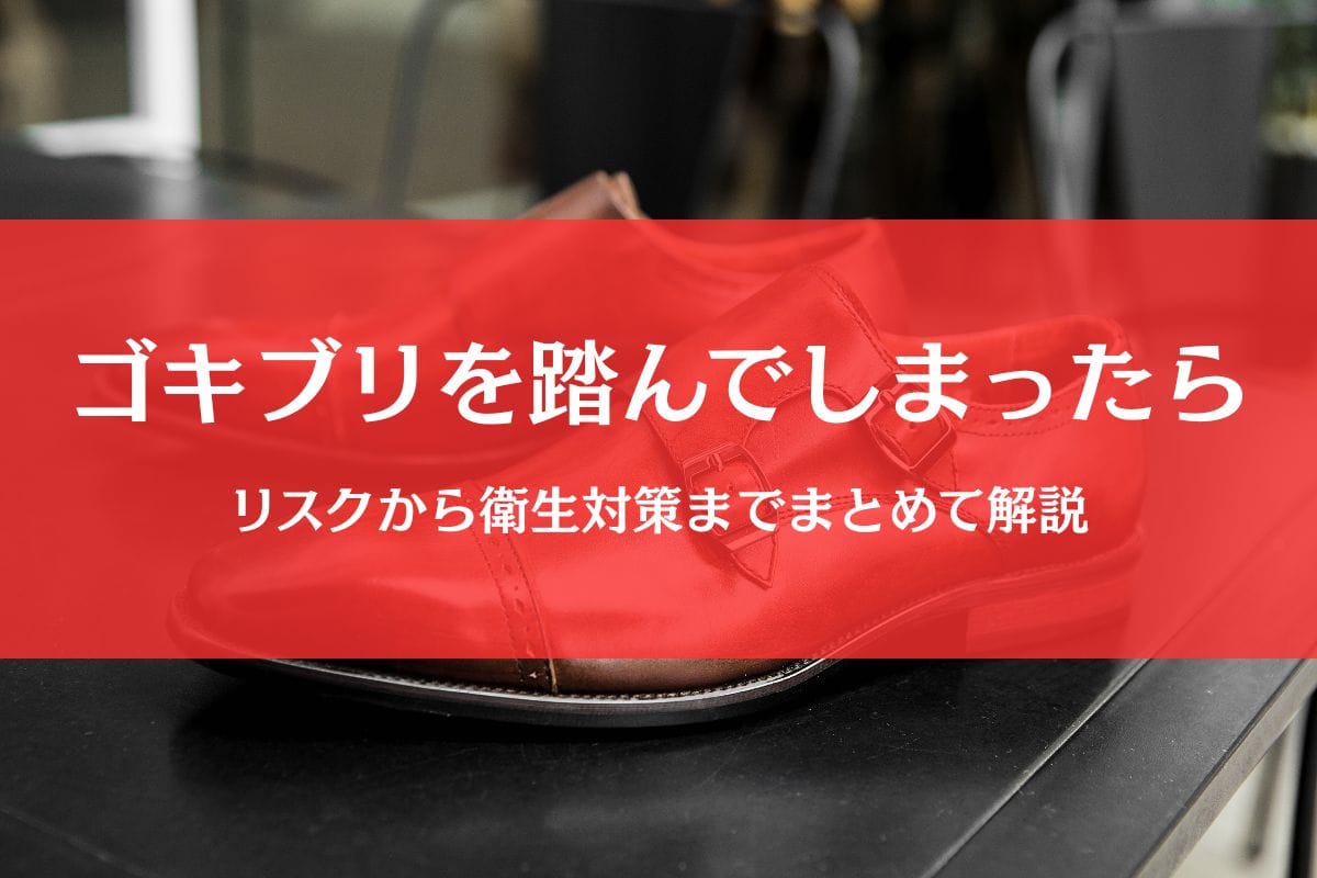 ゴキブリを踏んだ靴はどうする？卵の付着から安全な処理・消毒方法まで徹底解説