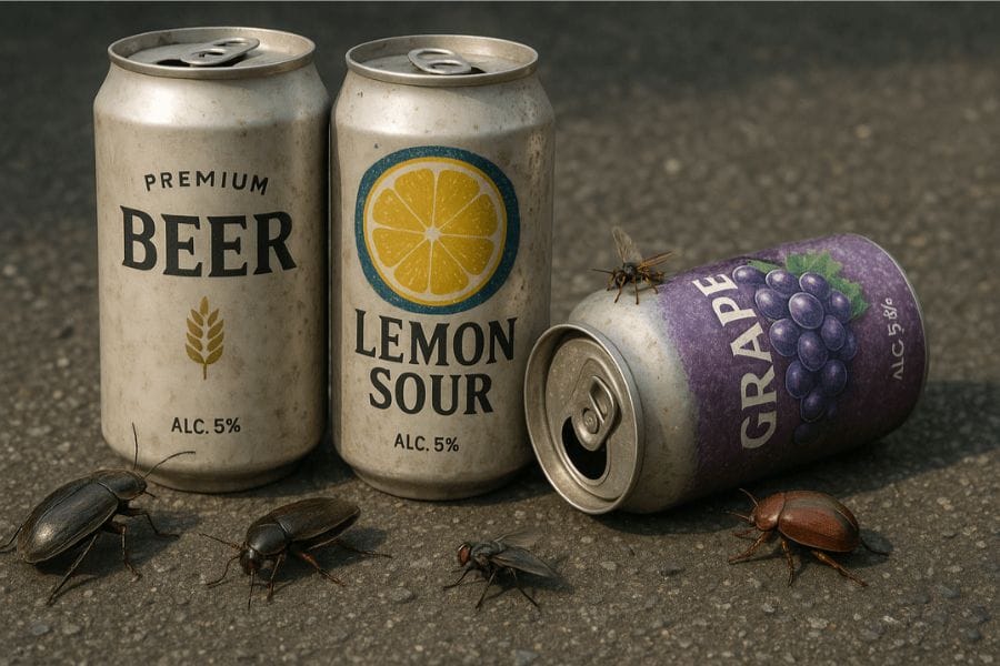 他の虫もアルコールに寄ってくる？