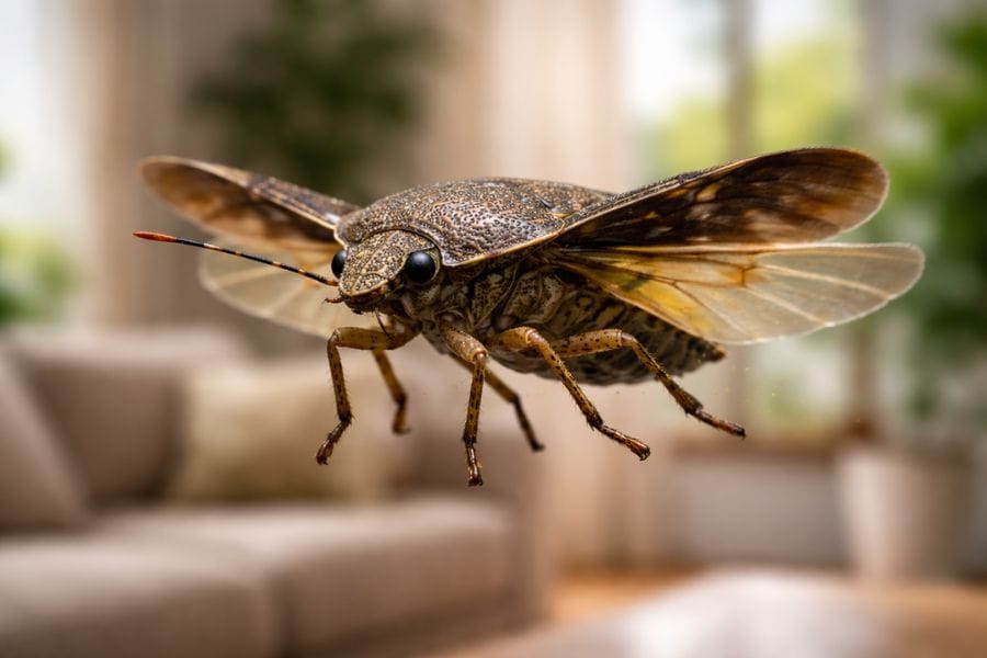 カメムシは飛ぶ＆羽音が怖い