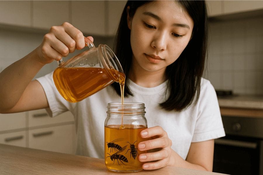 スズメバチの蜂蜜漬けの作り方とそのポイント