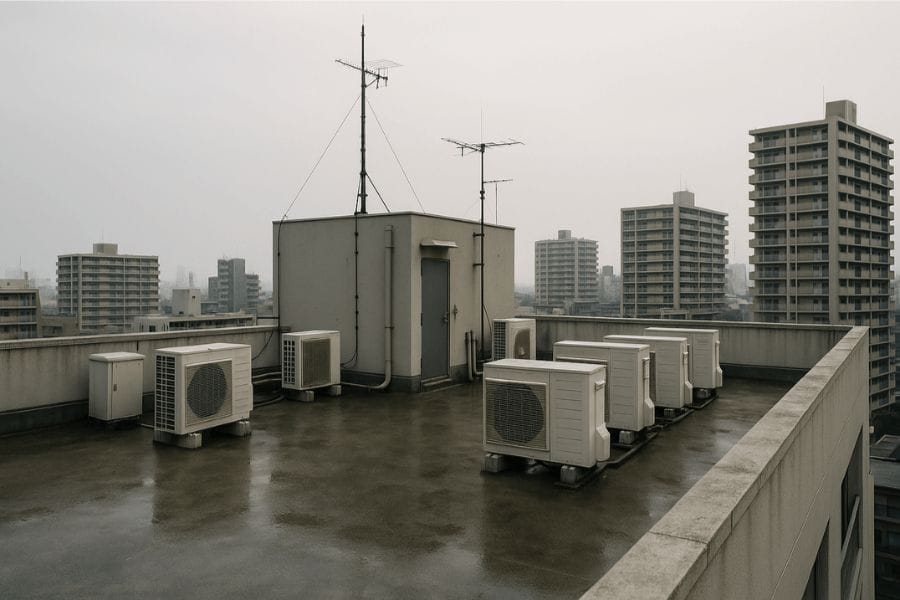 スズメバチがマンションの屋上に巣を作る可能性