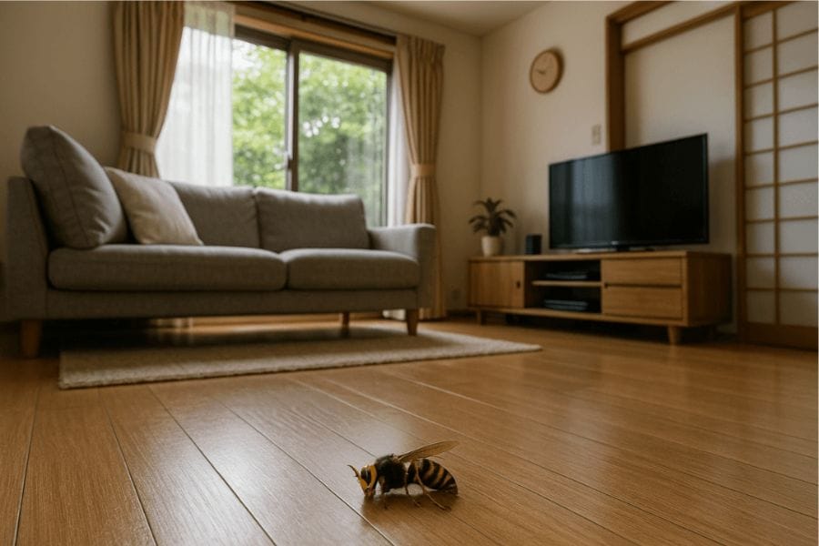 蜂の死骸が家の中で見つかる場合に考えられる原因とは？