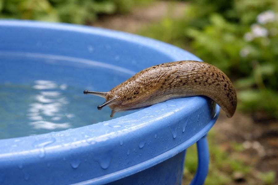 ナメクジを水に入れると呼吸できないから死ぬ？