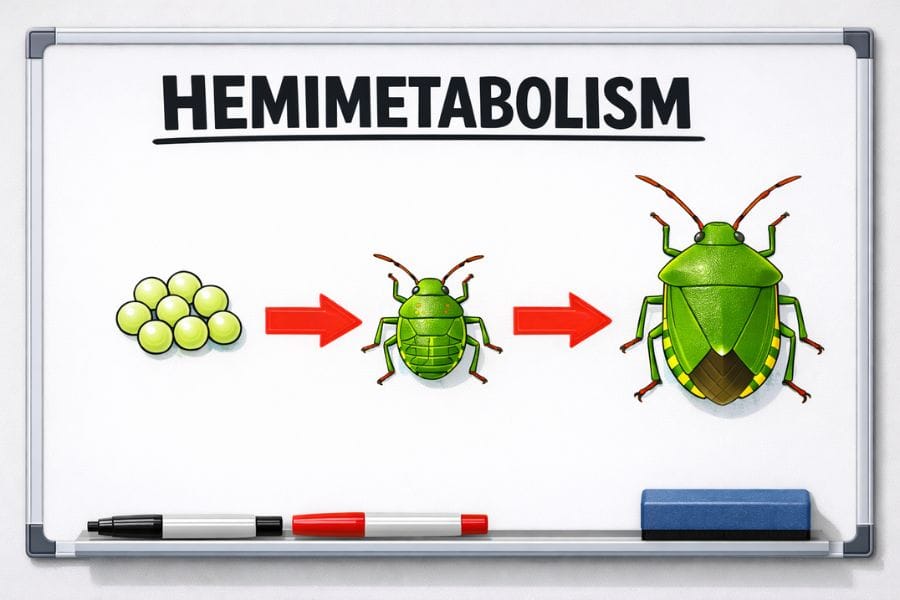 カメムシは不完全変態で成長する