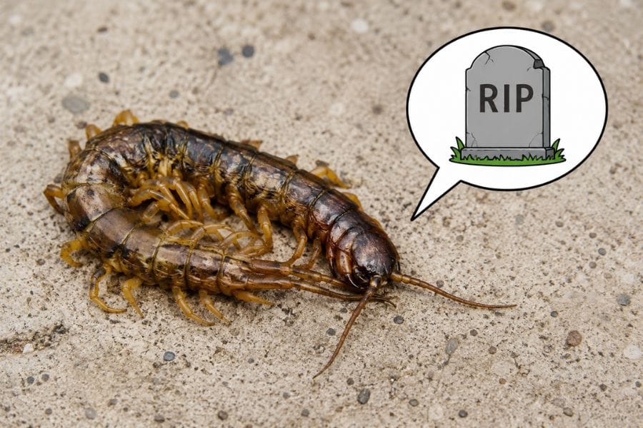 ムカデは死んでるから動かない